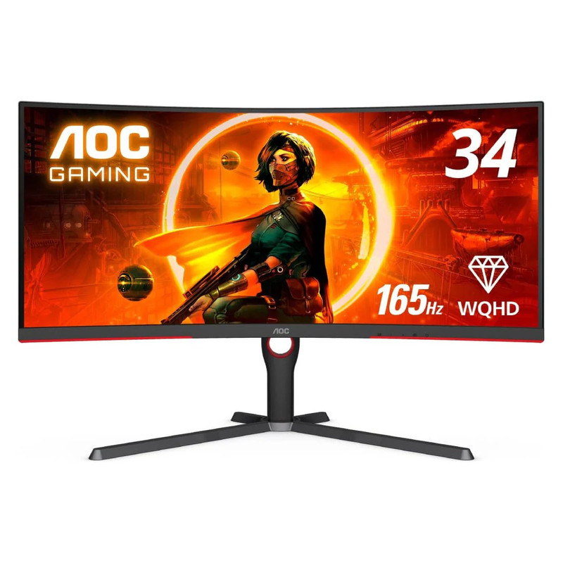 AOC CU34G3S 34" 165Hz WQHD Curved Gaming Monitor - شاشة